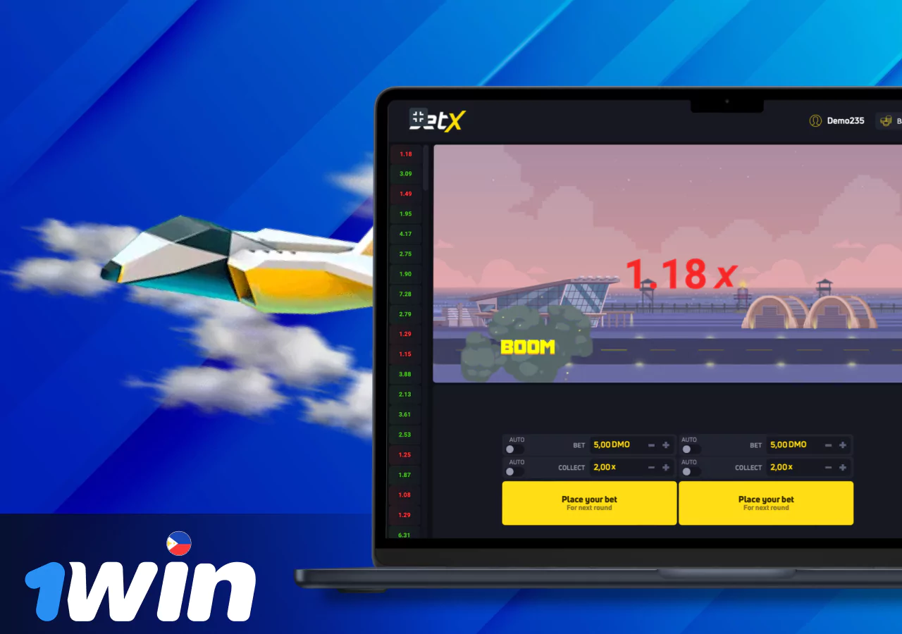 Demo version of the popular crash game on the 1Win platform