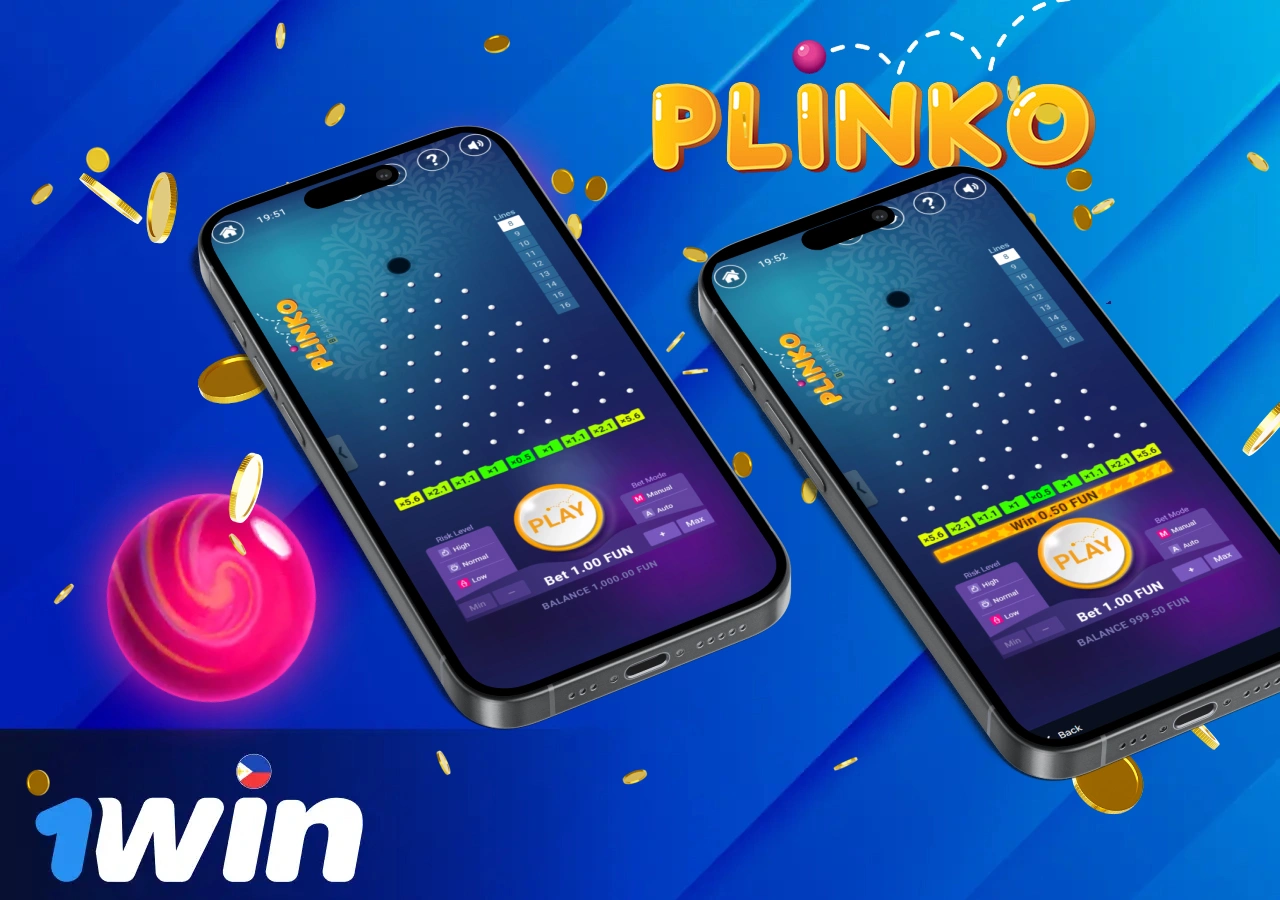 Access and relish playing Plinko on the 1Win mobile app.
